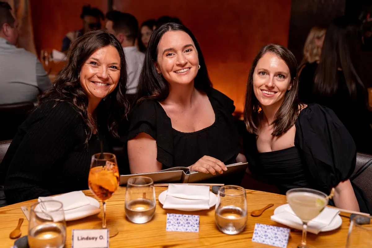 Photo of members of the Marketing team at company dinner