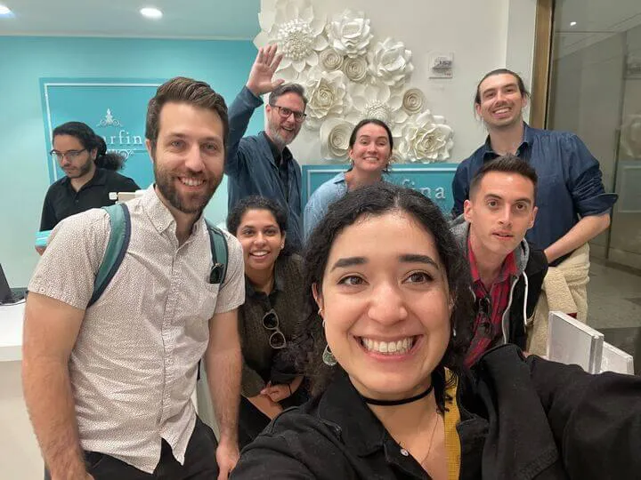 Photo of team members visiting Sugarfina