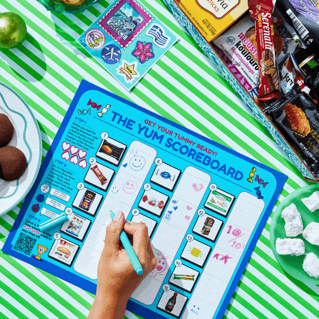 Various treats laid out on a table.