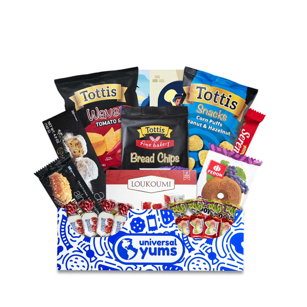 Greek Snacks - Universal Yums International Snack Box - July 2021