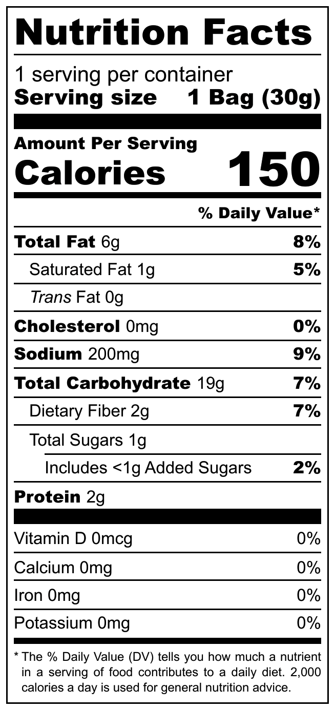 Cornitos Nacho Crisps Tikka Masala nutritional label