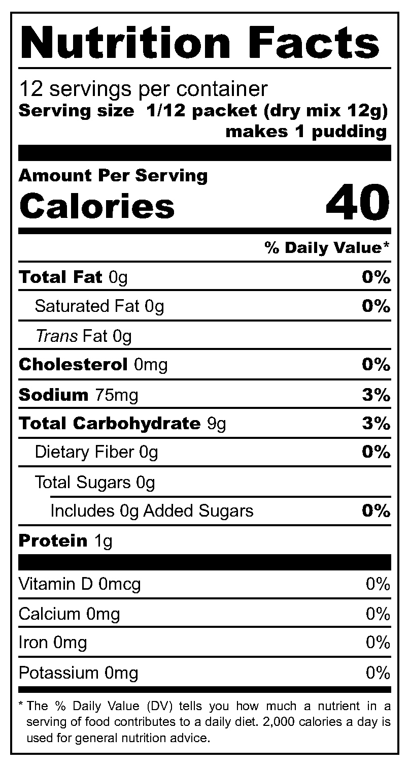 Goldenfry Yorkshire Pudding & Pancake Dry Mix nutritional label