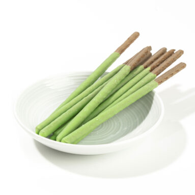 QQ Green Tea Matcha Creme Coated Cocoa Biscuit Sticks