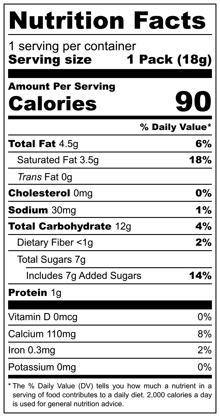 Ticky Biscuit Stick with Yogurt Orange Flake nutritional label