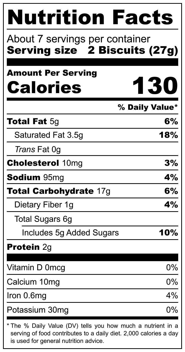 Nuvita Shortbread Cookies Hint of Ginger nutritional label