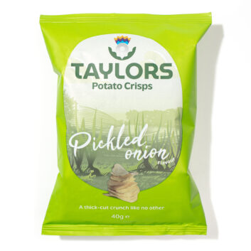 Taylors Pickled Onion Potato Crisps Package