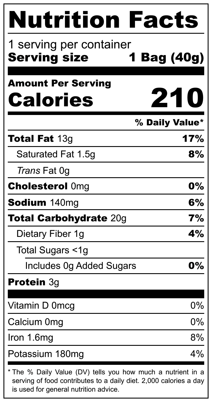 Snackgold Raspberry Frambuesa nutritional label