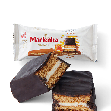 Choco Coated Honey Snack Cake With Creme Filling image