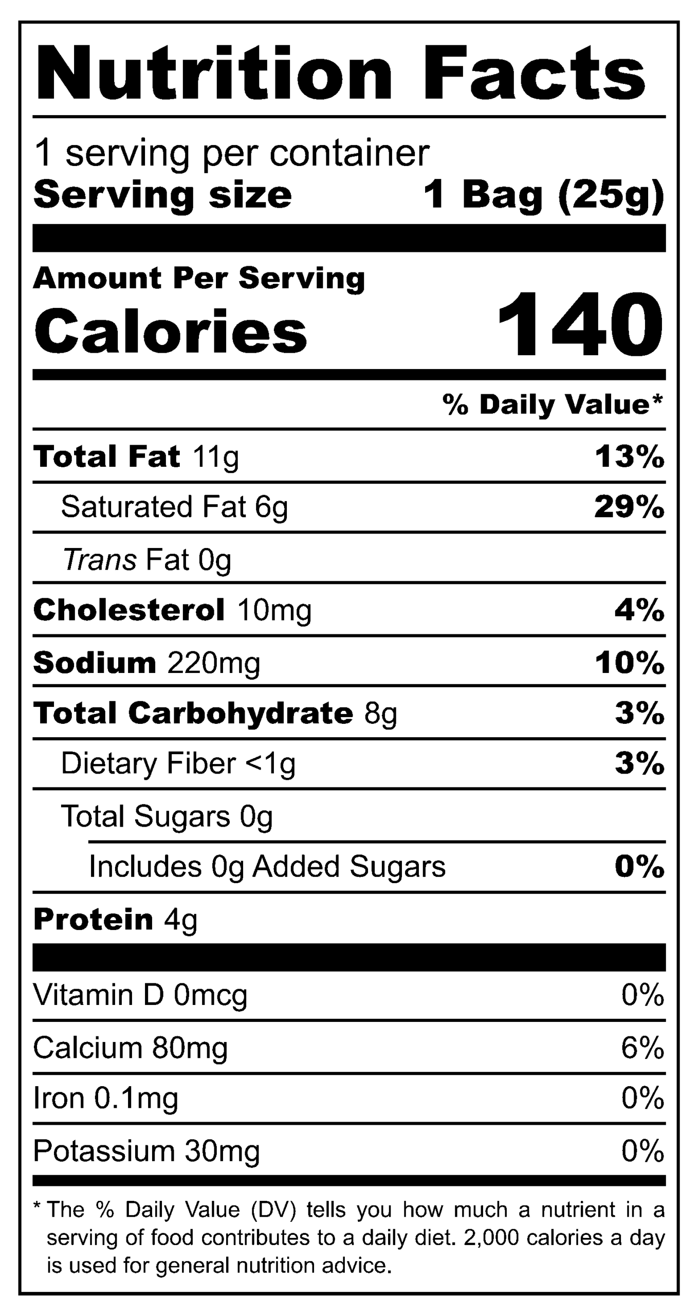 Roka Mini Gouda Cheese Sticks nutritional label