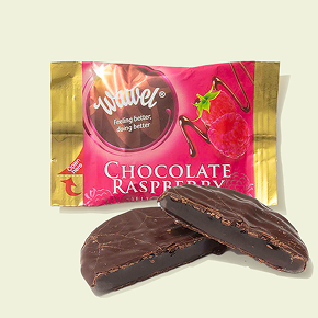 Raspberry Jelly-Filled Chocolate Discs image