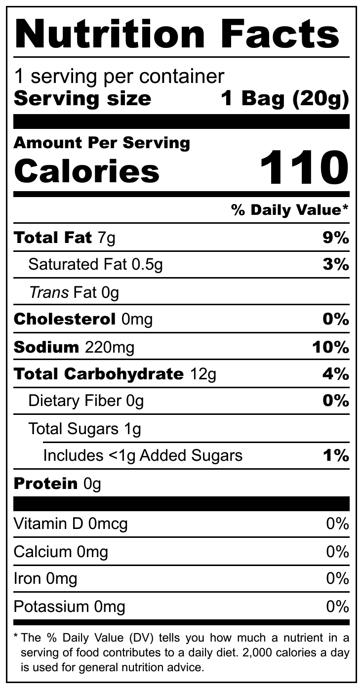 Lorenz Monster Munch Original nutritional label