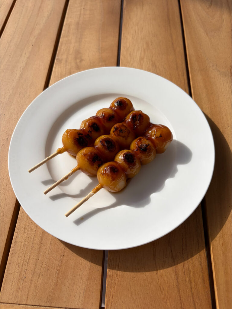 Mitarashi Dango (Sweet Soy Glazed Rice Dumplings)